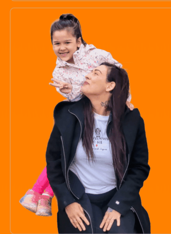 Morghan Evans and daughter